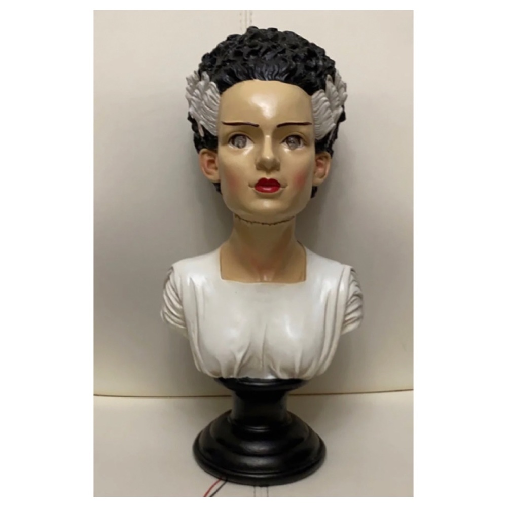 NEW Bride of Frankenstein Bust 14" Monster Bride LED Halloween